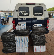 Polícia Militar apreende cigarros contrabandeados na MS 164