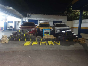 Polícia Militar Rodoviária apreende 2,7 tonelada de entorpecente e recupera 02 caminhonetes com queixa criminal