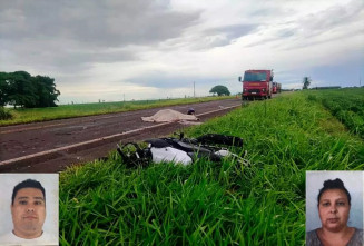 Hélio morreu no local e Eliane logo após dar entrada no Hospital Municipal de Ivinhema; Foto: Ivi Notícias