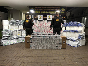 Veículo roubado e carregado com cigarros e defensivos agrícolas contrabandeados é apreendido