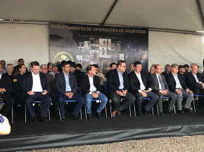 Governador Eduardo Riedel participa da troca de Direção do DOF e dos Comandos do CPA-1 e 3º BPM