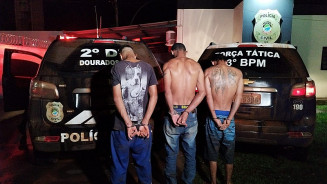 Três homens são presos por tentativa de roubo de caminhão em Dourados