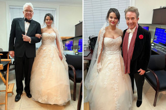 Selena Gomez aparece vestida de noiva em set de "Only Murders in the Building" e enlouquece fãs