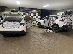 DOF recupera mais dois carros roubados carregados com cigarros e defensivos agrícolas contrabandeados