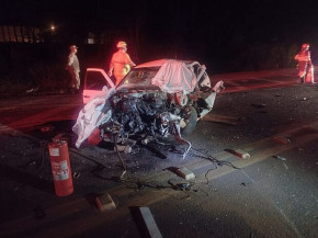 Motorista de Gol invadiu pista contrária e bateu contra viatura do Samu e morre na BR-163
