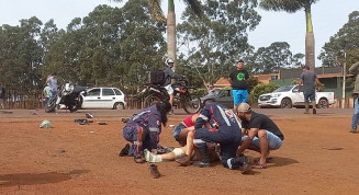 Mulher morre após acidente de moto em Dourados e motorista de S-10 foge do local