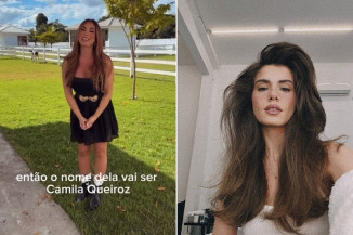 Nicole Bahls batiza nova vaca de Camila Queiroz e atriz se diverte: "Tô viciada"