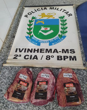 Após furtar picanha, homem é detido por segurança e entregue a PM em Nova Andradina