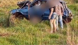 Motorista foge de abordagem policial, capota carro e morre na MS-164