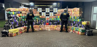 Mais de 4 toneladas de drogas é apreendida pelo DOF em carreta carregada com farelo de milho