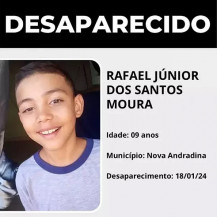 Polícia procura por criança de 9 anos que desapareceu de casa na madrugada