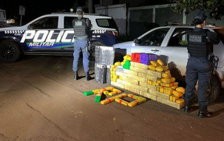 Três pessoas são presas pela PM com 225 quilos de drogas em Vila Vargas