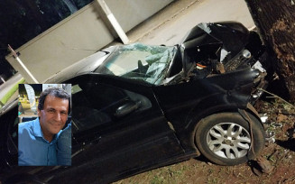 Motorista morre após bater carro em árvore na região central de Dourados