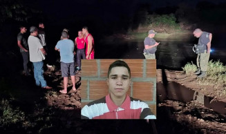 Bombeiros e policiais encontraram corpo de brasileiro que caiu no Rio Apa durante pescaria