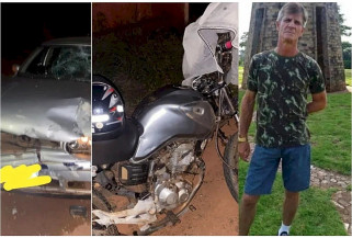 Irmão de ex-vereador morre após colisão frontal entre moto e carro na MS-145