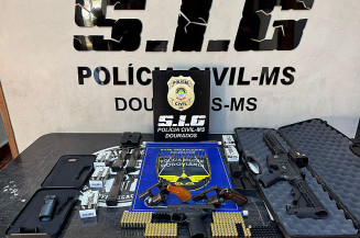Homem é preso com quatro armas de fogo durante investigação de tentativa de homicídio em Dourados