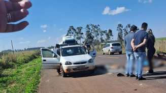 Homem morre atropelado por moto ao parar carro no acostamento da MS-164