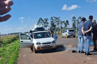 Homem morre atropelado por moto ao parar carro no acostamento da MS-164