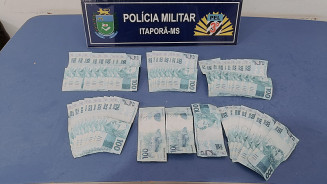 Homem é preso em Itaporã com R$ 4,8 mil em cédulas falsas de R$ 100