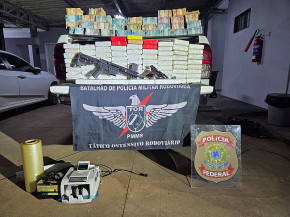 Apreensão de R$ 8,6 milhões em drogas, armas e dinheiro termina com prisão