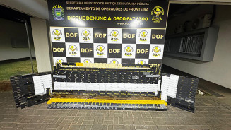 DOF apreende R$ 1,3 milhão em celulares contrabandeados escondidos em carreta bitrem em Dourados