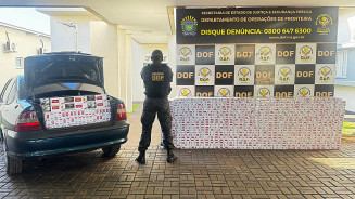 DOF apreende R$ 120 mil em cigarros contrabandeados na BR-267