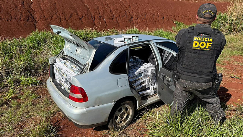 DOF apreende veículo com mil pacotes de cigarros paraguaios e prende motorista na MS-278 em Caarapó