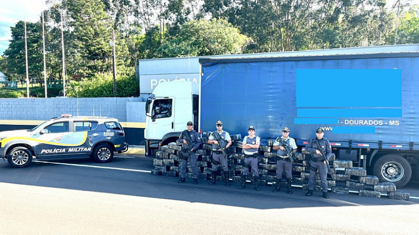 Caminhoneiro é preso em Presidente Prudente com 1,5 tonelada de maconha que saiu de Dourados escondida em carga