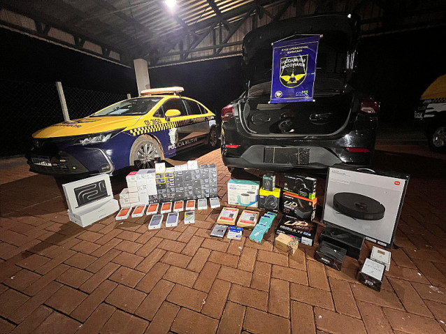 Polícia apreende R$ 453 mil em eletrônicos escondidos na MS-162