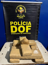 Foragido é recapturado pelo DOF com maconha destinada a aldeia indígena na MS-386 rodovia