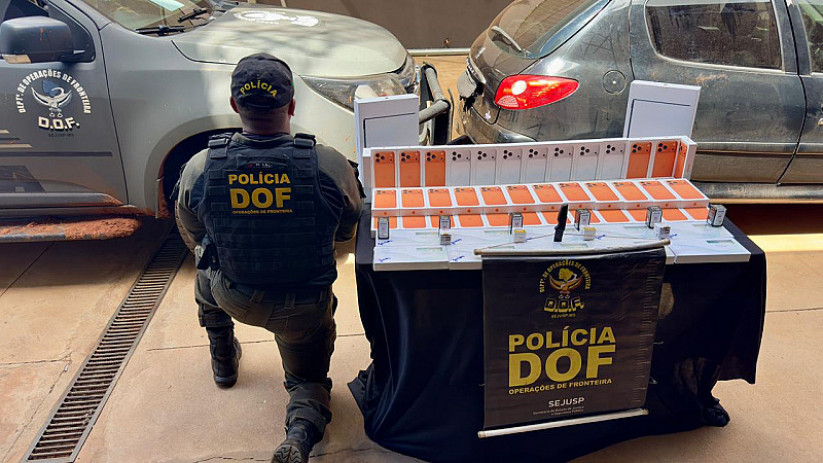 DOF apreende celulares, iPads e canetas emagrecedoras avaliados em mais de meio milhão reais