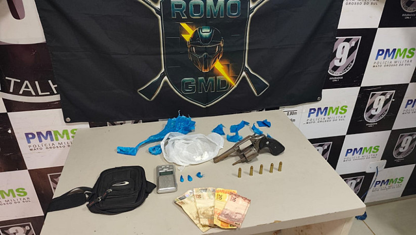 Jovem é preso armado e com cocaína durante abordagem da Guarda Municipal em Dourados