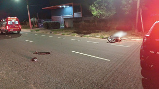 Motociclista morre em grave acidente ao bater em veículo durante a madrugada