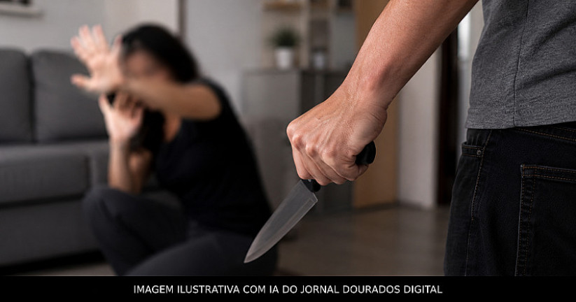 Mulher é agredida, ferida com faca e ameaçada de morte pelo ex-companheiro em Dourados
