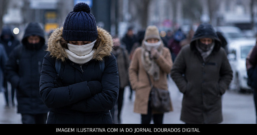 Frente fria avança sobre Mato Grosso do Sul e pode provocar geadas e temperaturas próximas de 0°C