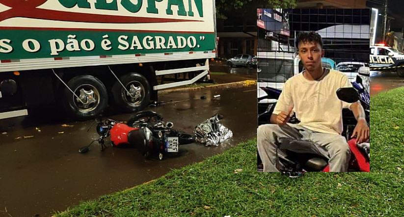 Motociclista de 19 anos morre após atingir caminhão estacionado em Dourados