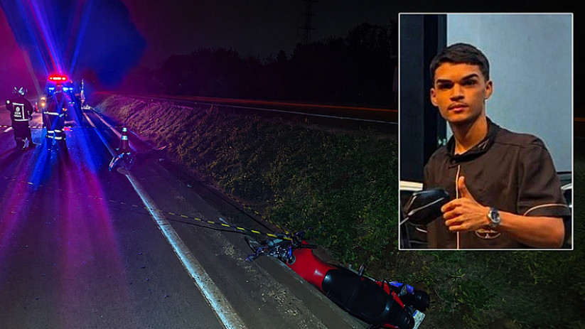 Barbeiro de 19 anos morre após perder controle de moto na BR-163