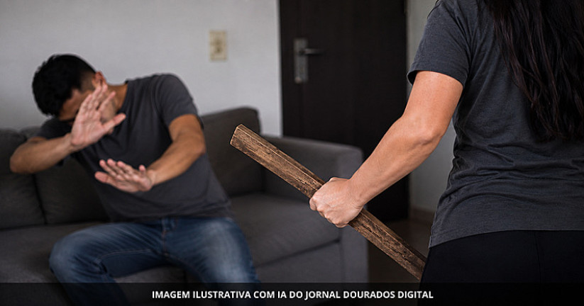 Homem denuncia ex-companheira após ser agredido com pedaço de madeira em Dourados