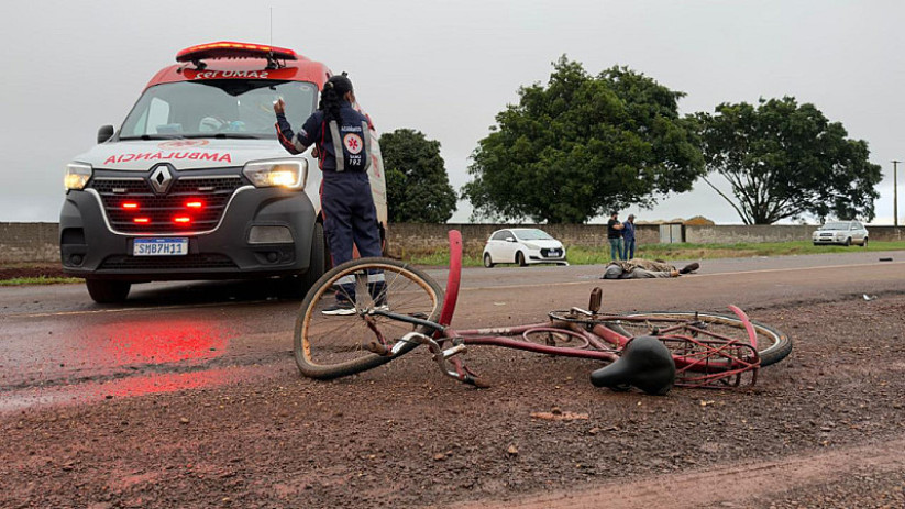 Ciclista morre após ser atropelado por carro no Anel Viário de Dourados